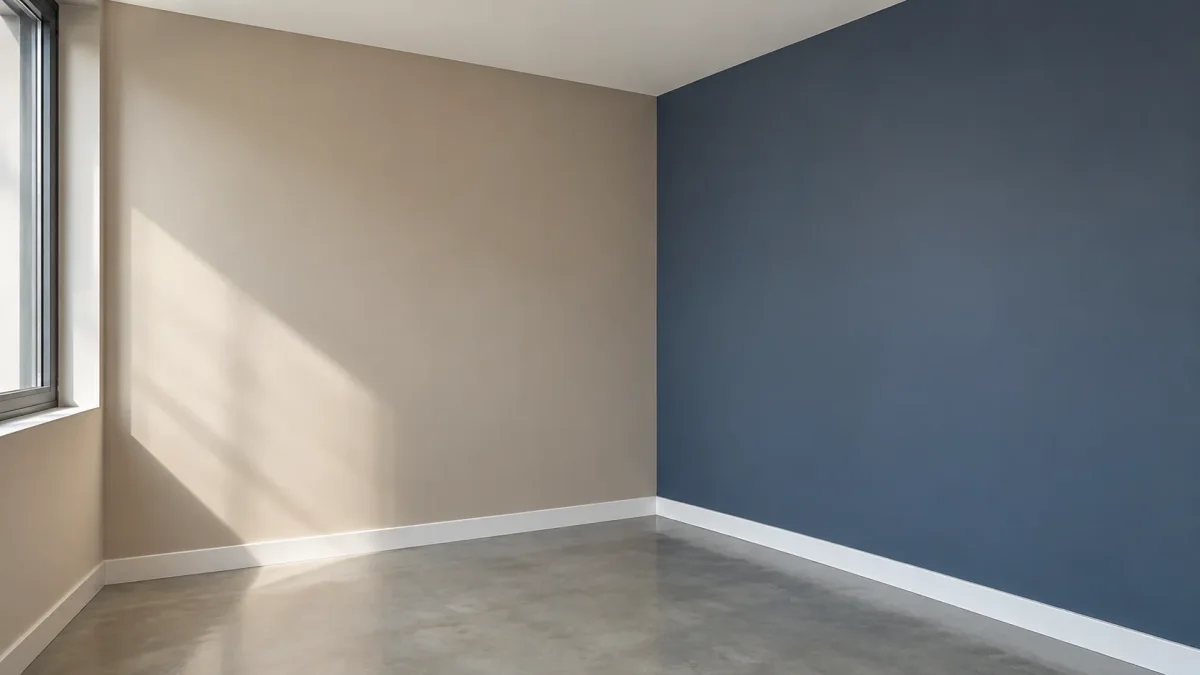 Travaux de peinture : mise en peinture bicolore de bureaux, chantier ECP